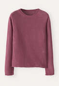 Lang&auml;rmeliger Pullover, Maronenrosa, webstill