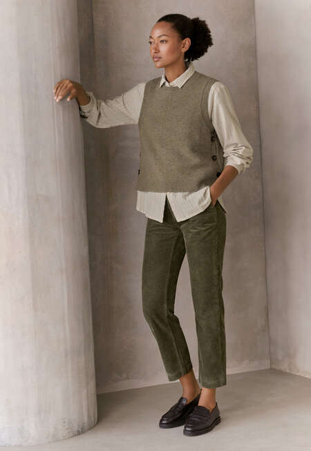 &Auml;rmelloser Pullover, Khaki, completeTheLook