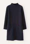 Kleid mit aufgesetzten Taschen, Blauschwarz, webstill