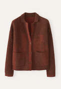 Jacquard-Jacke, Granatrot, webstill