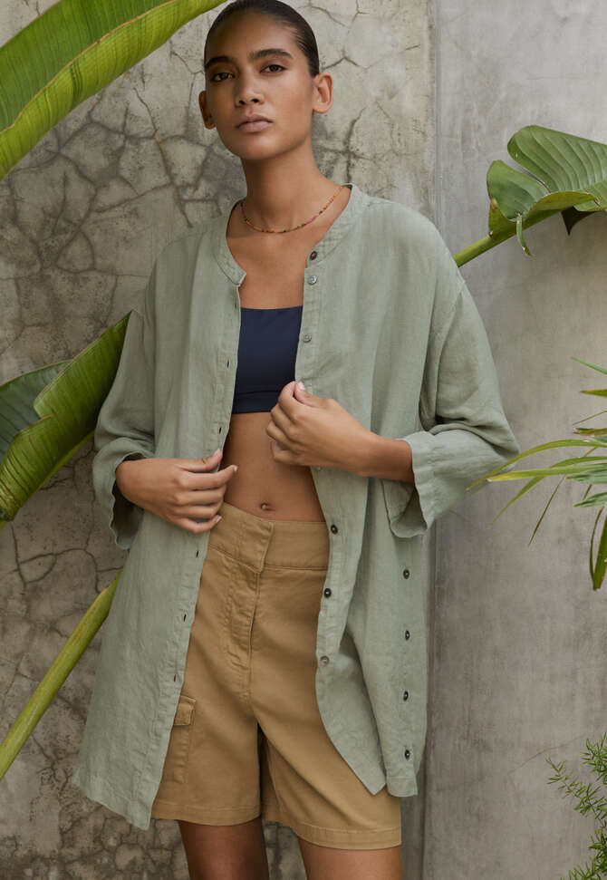 Shorts mit Taschendetail, Dunkler Sand, completeTheLook
