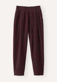 Jersey-Hose, Aubergine, webstill
