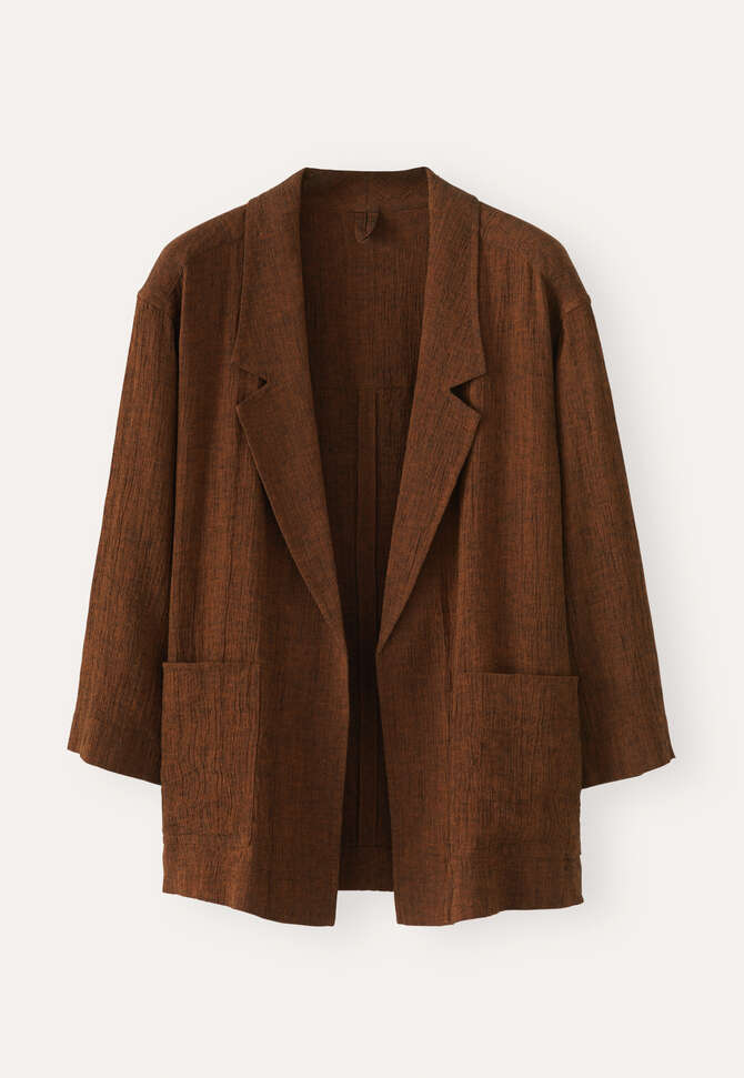 Verschlusslose Jacke, Rost, completeTheLook