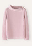 Pullover mit Kragen, Blassrosa, webstill