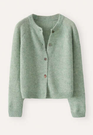 Cardigan mit Raglan&auml;rmeln, Blasser Thymian, webstill
