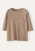 T-shirt mit Tasche, Weizen, webstill