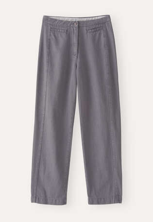Schmale, k&uuml;rzere Jeans, Dunkelgrau, webstill