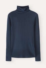 Gerippter Pullover, Dunkles Petrol, webstill