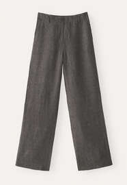 Entspannte Hose mit geradem Bein, Schiefergrau, webstill