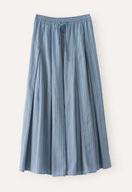Langer Streifenrock, Denim, webstill
