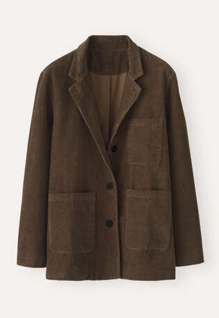 Jacke mit aufgesetzten Taschen, Torf, webstill