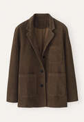 Jacke mit aufgesetzten Taschen, Torf, webstill