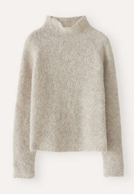 Pullover mit Trichterkragen, Naturgrau, completeTheLook
